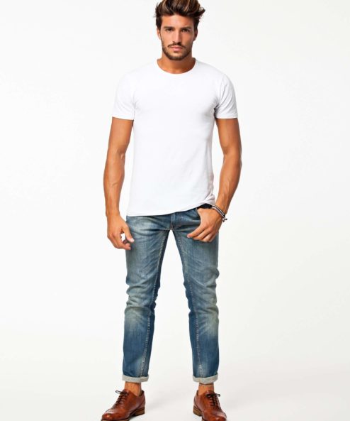 Alternative view of Pima SS O-Neck NOOS  Selected Homme